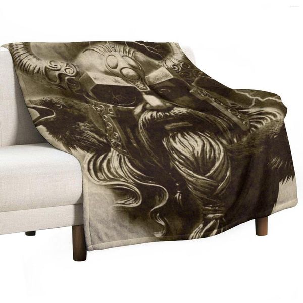 Decken Odin Überwurf, Decke, Flanellstoff, für Sofa, Bett, personalisiertes Geschenk