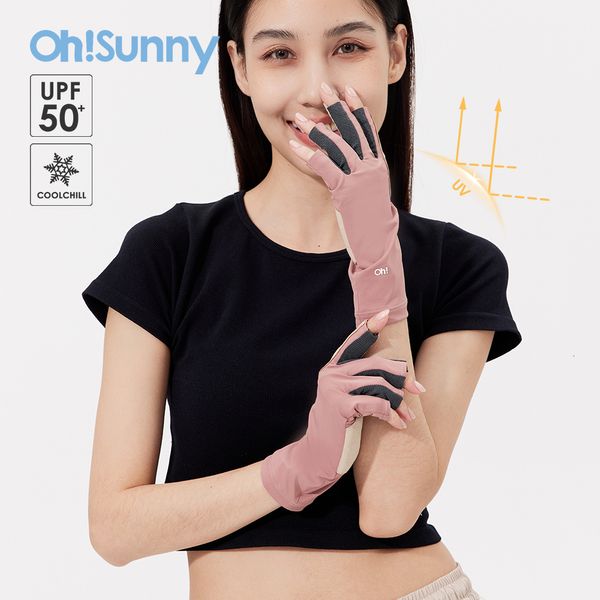 Mittens OhSunny Verão Unissex Luvas Sem Dedos Respirável Proteção Solar AntiUV UPF50 Coolchill para Condução Ciclismo 230828