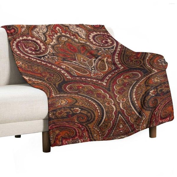 Decken, Vintage-Paisley-Muster, Überwurf, Decke, schöne Sofas, Strand