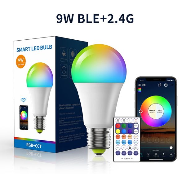 9W 10W LED lamba Bluetooth Doğrudan Bağlantı Kontrolü RGB Ampul Uzaktan Ev Dekorasyonu