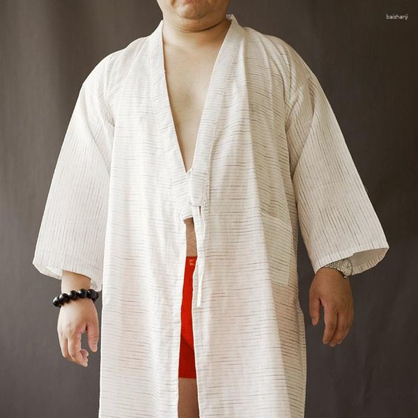 Pigiama da notte da uomo, kimono giapponese, intimo casual per la casa, primaverile, grande