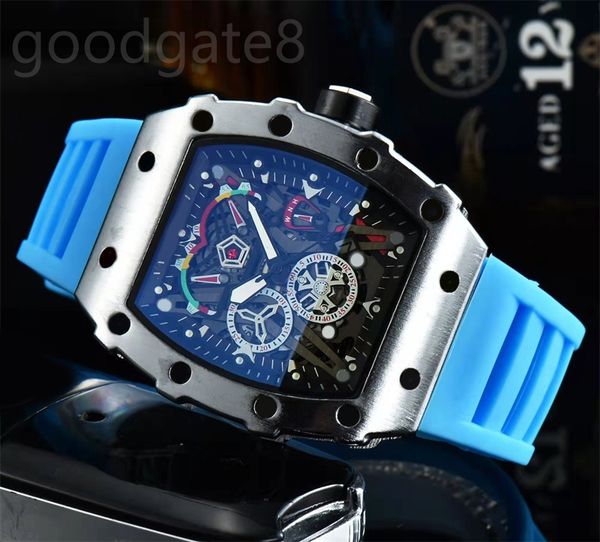 Todos os dial trabalho relógio feminino quartzo relógio de luxo masculino requintado lazer esportes orologio esqueleto estrela de cinco pontas perfeito designer relógio pulseira multicolor xb011 C23