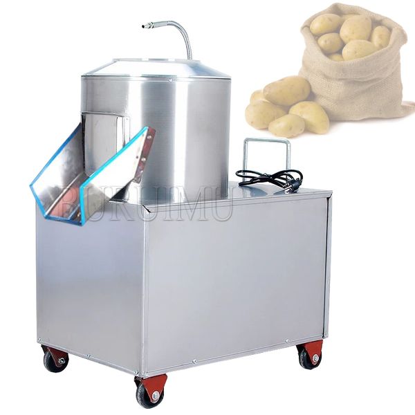 Otomatik patates soyucu makinesi elektrikli patates yıkama ve soyma makinesi