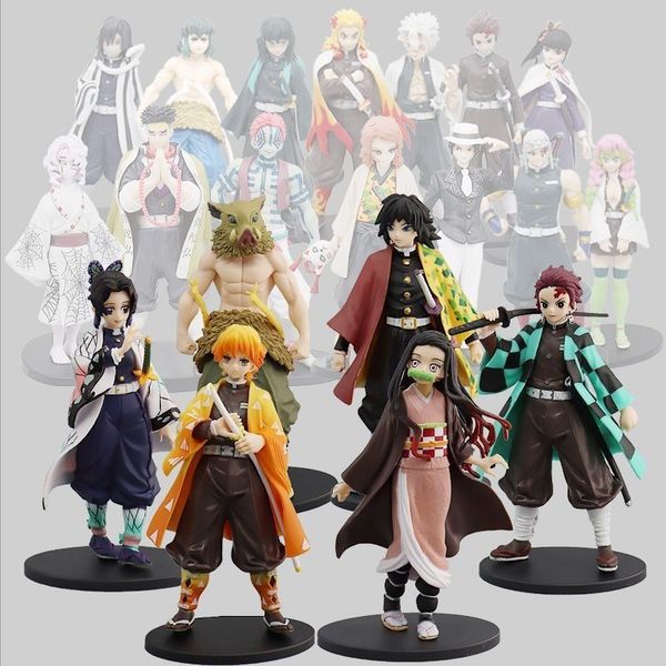 Figuras de brinquedo de ação 16cm Demon Slayer Anime Figura Kamado Nezuko Kochou Shinobu Figura de ação Kimetsu no Yaiba figura PVC modelo brinquedos 230828