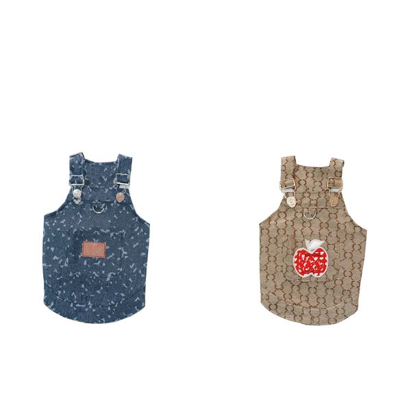 Gilet per cani da compagnia Gilet in denim Schnauzer Teddy barboncino Tendenza moda Gilet per cuccioli Doggy Puppy Animali domestici Cat Dog Carrier