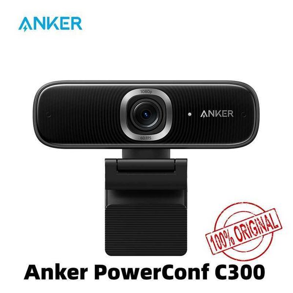 Anker Powerconf C300 Akıllı Tam HD Web Kamarası Çerçeveleme Otomatik Noktalar Webcam 1080p Gürültü Koşu Mikrofonları ile Mini Kamera A3361 HKD230825 HKD230828 HKD230828