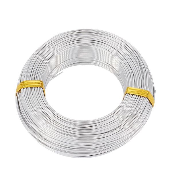 Smalto 0.5mm 0.8mm 1mm 1.2mm 1.5mm 2mm 2.5mm 3mm 3.5mm 4mm 5mm 6mm Filo di alluminio per creazione di gioielli Bracciale Fai da te Lavoro manuale Filo per bordare