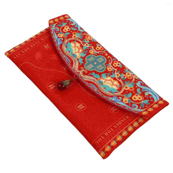 Подарочная упаковка красная конверт -пакет Год Money Covventes для Mooneys в китайском стиле Twill Satin Creative Pocket Delts кошельки