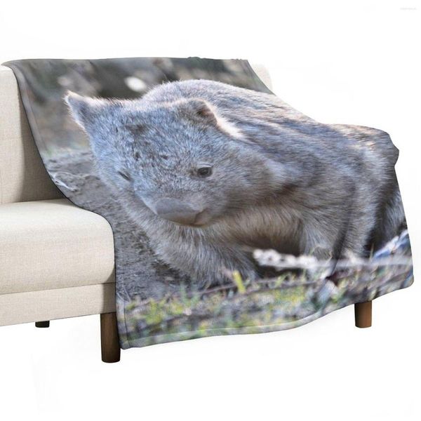 Cobertores Wombat In The Sun Lance Cobertor Personalizado Presente Piquenique Sofá