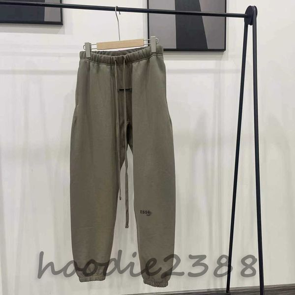 ESS Pantaloni grigio caffè Pantaloni firmati Pantaloni della tuta primaverili ed estivi Pantaloni di lana con piedi cinti Pantaloni della tuta larghi da coppia, pantaloni della tuta da uomo, pantaloni casual da donna 1015