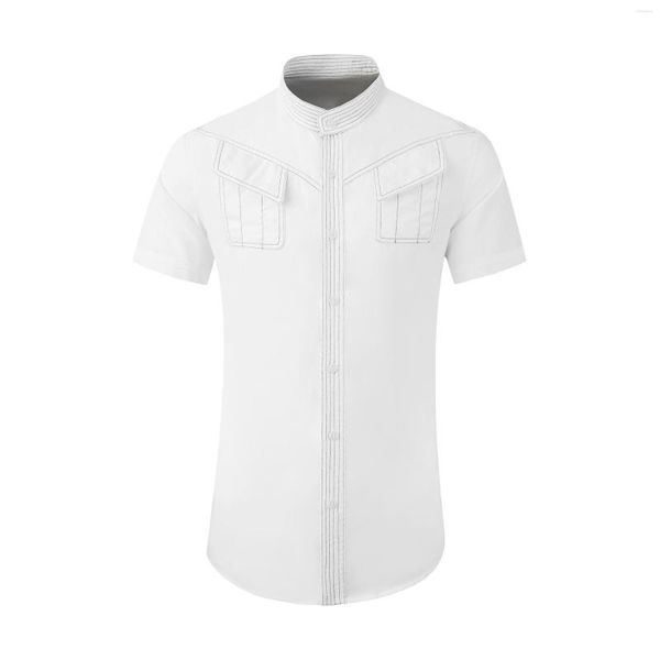 Camisas casuais masculinas de alta qualidade jóias luxo ao ar livre manga curta respirável caminhadas camisasgood