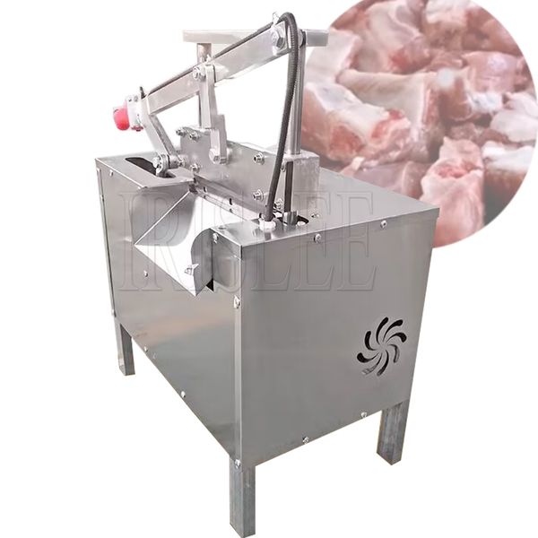 Cortador comercial de carne de osso em pequena escala, carne congelada, trotter, corte de bife, costelas, carne de peixe, máquina de serrar osso