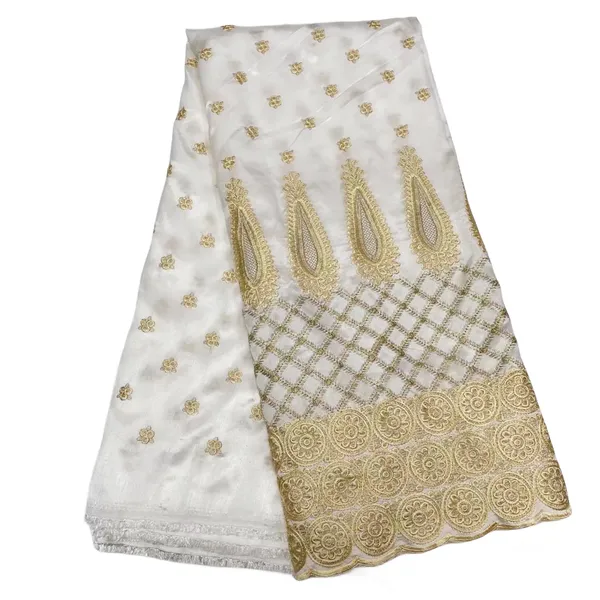 KY-3009 Джордж Лейс для традиционного брака 5 ярдов нигерийца в продаже 2023 Высококачественные швейные ремеслы Последние шелковые ткани Женские свадебные платья Вечеринка