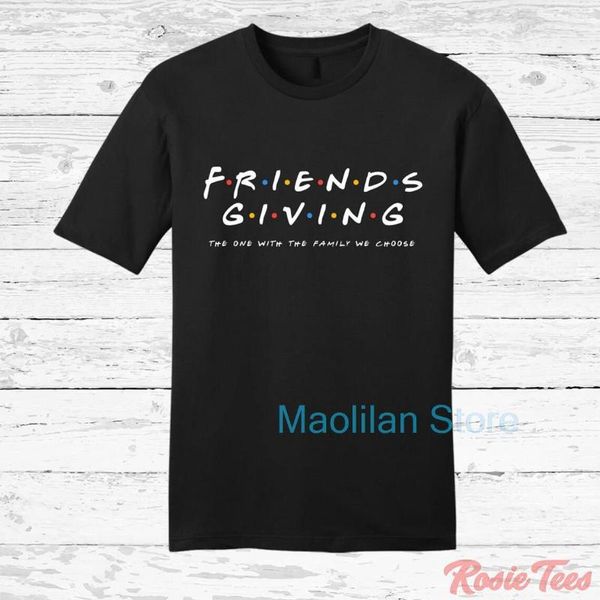 Erkek Tişörtleri Mutlu Friendsgiving Tee Şükran Türkiye Türkiye Gömlek Günü Ziyafeti Giyim Giyim Güz Sonbahar Şovu T-Shirt Komik Yemek