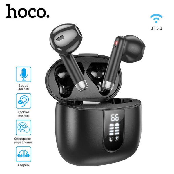 Hoco Bluetooth наушники Hifi Stereo True Wireless Warpuds со светодиодным цифровым отображением Гульсина для ноутбука смартфона HKD230828