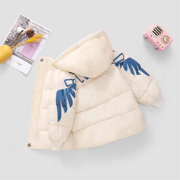 Daunenmantel Kinder Herbst Winter weiße Jacke mit Flügeln Mädchen Oberbekleidung