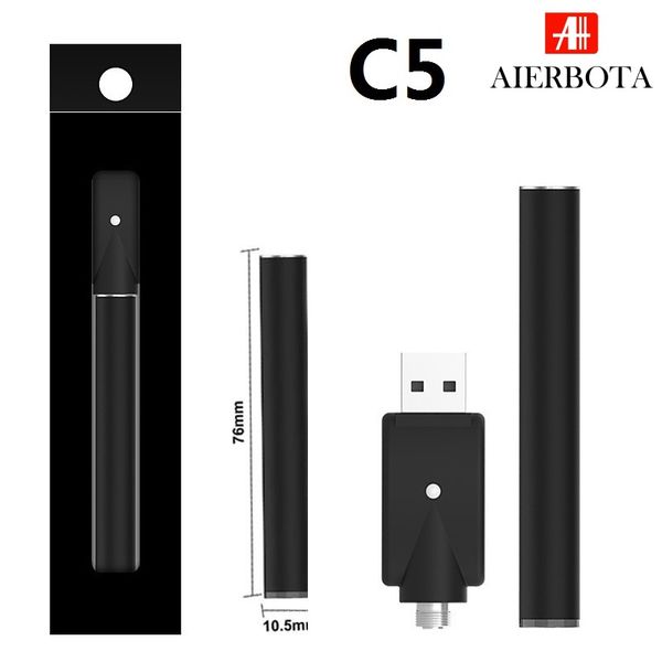 Boa qualidade 510 Thread 345 mAh Imini C5 Bateria Óleo Vape Baterias para atacado Vape Pen Cart Vaporizador de óleo espesso Cartucho Ecig descartável Bateria Fornecimento de fábrica