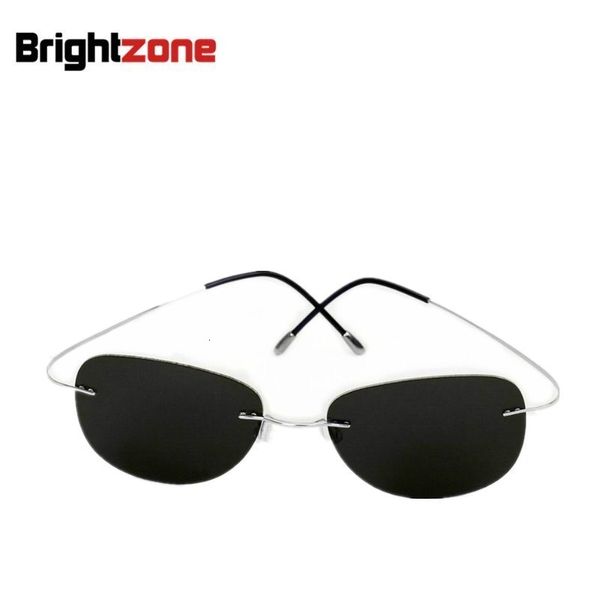 Sonnenbrille 2023 Cool 100 Pure Rimless Polarisierte Gläser Grau Super Thin Sunshade UV-Schutz UV400 230828