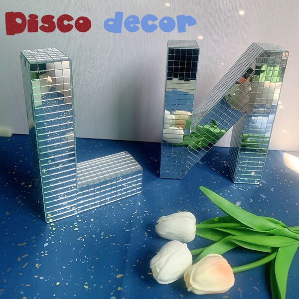 Objetos decorativos estatuetas carta decoração para casa bola de discoteca diy casa bar acessórios de festa para decoração de número de casa decoração de casamento decoração de quarto 230828