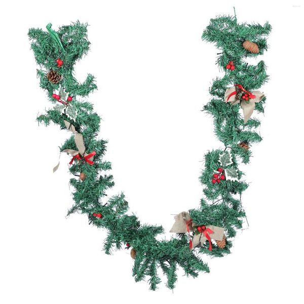 Fiori decorativi Decorazioni luminose Ghirlande Luci Natale Rattan Porta Simulazione Parete di plastica per feste di Natale