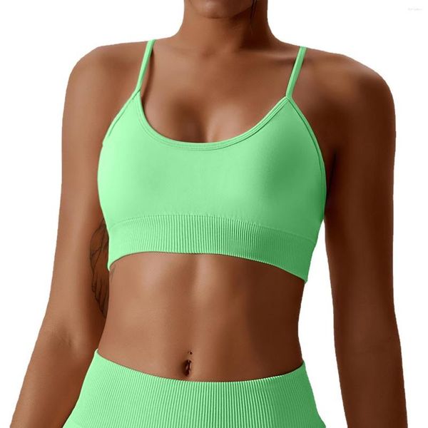 Yoga-Outfit Top Damen Sport-BH Gym Nahtlose Outdoor-Laufunterwäsche Weich und bequem Rücken nackt Fitness-Kleidung