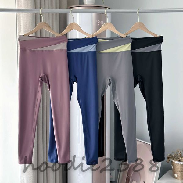 LU Enge Yogahose für Damen, hohe Version, nackte Yogahose, Damen-Jogginghose, dehnbarer Stoff, Größe: M-XL qd323293