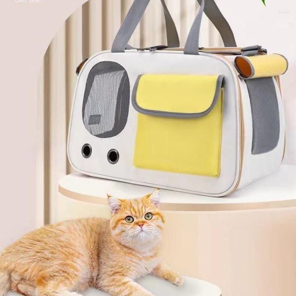 Trasportini per gatti Borsa per trasportini per animali domestici Borsa per cani portatile da viaggio per gattini Tessuto a rete traspirante adatto sia per viaggi lunghi che brevi