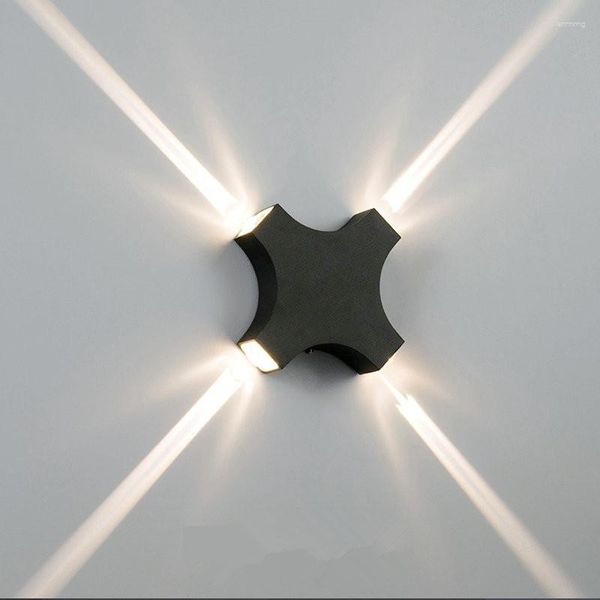 Lampada da parete Moderna e minimalista Croce Stella Lampade a LED Stile nordico Luci per interni da soggiorno 8W AC85-265V Illuminazione semplice