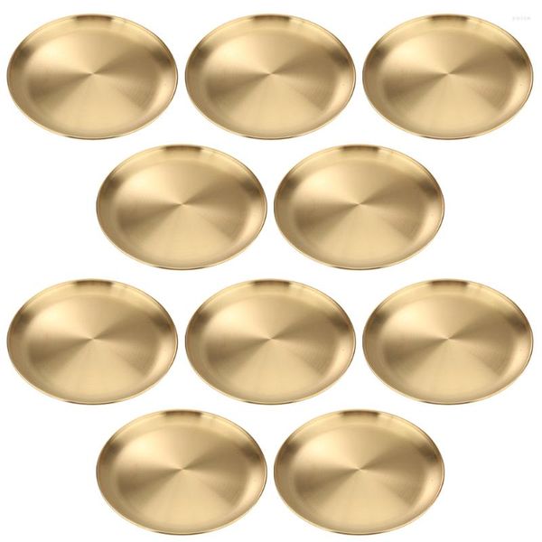 Conjuntos de louça 10 pcs bolo pan cozinha placa de vapor crianças acessórios de carro de aço inoxidável bandeja multi-propósito prático pastelaria criança