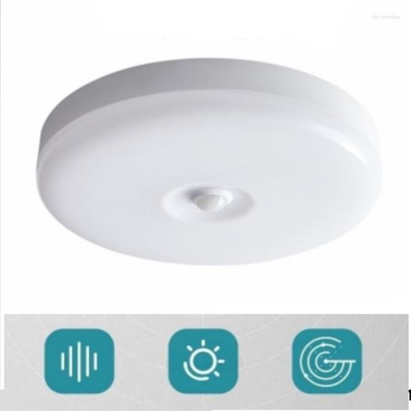 Plafoniere Moderne LED Lampade con sensore di movimento PIR 12 / 18W Lampade notturne per ingresso Balcone Corridoio Lamparas