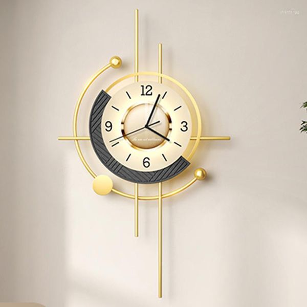 Настенные часы Большие цифровые современные часы Metal Silent Styline WallClock Необычный LOFT HORLOGE MURALE