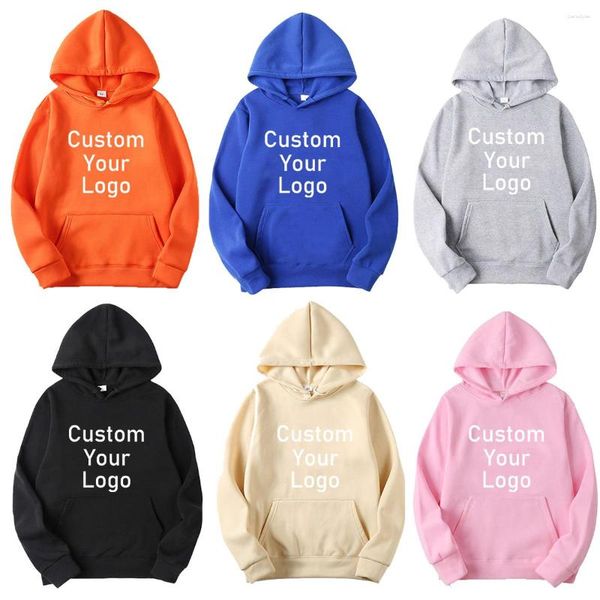 Kadın Hoodies Kendi Tasarım Marka Logomuz/Resim Özel Kadınlar Diy Sweatshirt Sıradan Hoody Giyim 14 Renk Gevşek Moda 2023