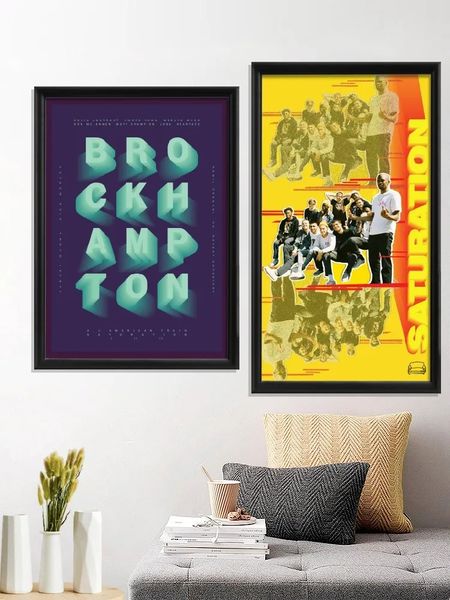 Музыкальные группы плакаты печатные издания абстрактная портретная картина картина настенная стикера подарка искусство шелк в гостиной бар для мальчиков спальня домашний декор нет рамки wo6