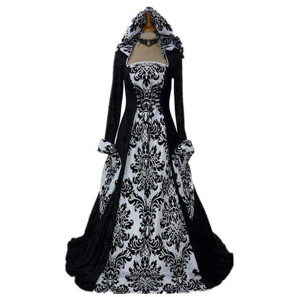 Robes sexy urbaines Costume d'Halloween Wicca Sorcière Médiévale Dres Adulte Plus Taille Effrayant Cosplay Costumes de magicien gothique pour 230829