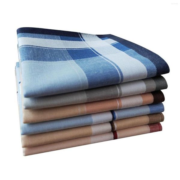 Papillaggi di prua 6x fazzoletti da uomo maschi Hankies assortiti da 40 cm regali per il kerchief for mene quadrato di compleanno nonno nonni padre