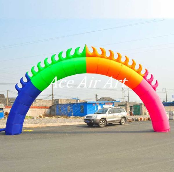vendita all'ingrosso Arco personalizzato gonfiabile colorato personalizzato per sole rotondo da 8 m di larghezza x 4 m di altezza (26x13,2 piedi) per la decorazione di eventi Made in China