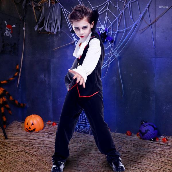Costume a tema SHICAI Vampiro Piccolo abito aristocratico Festa di Natale Vestire Puntelli Halloween Fancy Cosplay Bambino