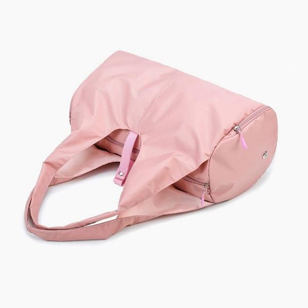 Bolsas de sacos de ginástica de ginástica rosa/preto de ioga para homens treinando fitness viagens bolsa de ioga saco de esporte com compartimento de sapatos