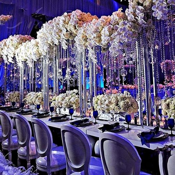 Flores decorativas 8 peças) peças centrais de acrílico do produto para suporte de flores de mesa de casamento qq515