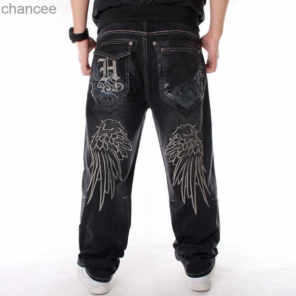 Nanaco Man Loose Backgy Jeans Hiphop Skateboard Denim Bant