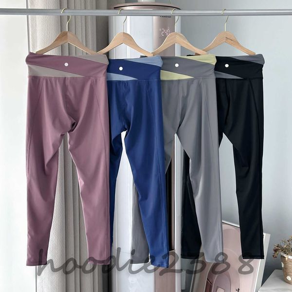 LU Vollständiges Markenlogo, Designerhose, enge Yogahose für Damen, hohe Version, nackte Yogahose, Jogginghose für Damen, dehnbarer Stoff, Größe: M-XL qd323293