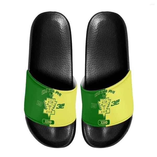 Chinelos Nopersonality Trendy Colorblock Mulheres Verão Chi Eta Phi Sorority Flip Flop Sandálias Aconchegantes Adulto Plana Anti-Slip