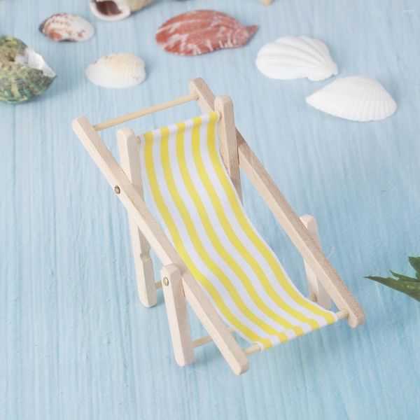 Mobili da campo 753191 Modello di sedia da spiaggia Mini giocattoli per bambini Bomboniere nautiche Decorazioni in legno Accessori per suite