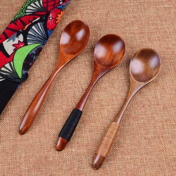 Colheres de café colher de madeira mistura sopa utensílios de cozinha suprimentos de bambu utensílio de cozinha ferramenta gota do agregado familiar