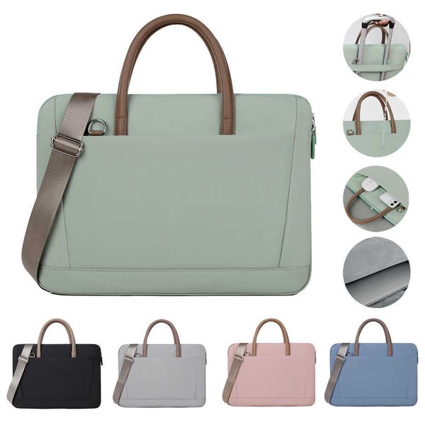 Laptoptasche Hülle Schutzhülle Schultertragetasche für MacBook Air 13 14 15,6 Zoll ASUS Dell Huawei Handtasche HKD230828