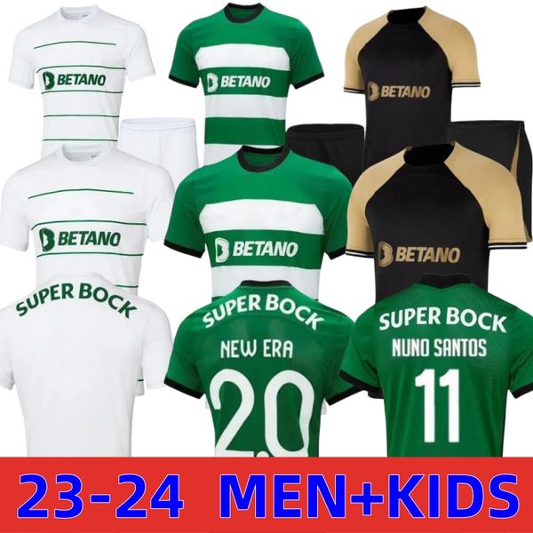 Sporting CP 23 24 Lisboa Soccer Jerseys Jovane Sarabia Vietto 2023 Лиссабон Дом Голубой Джерси Maillot Sporting Clube de Football Frush Men Kids Kit Kit
