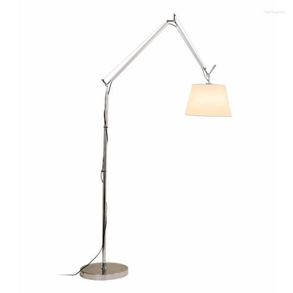 Stehlampen, metallischer Glanz, industrielle Lampe mit langem Pol, Schwenkarm, LED, drehbar, Innenbeleuchtung, Arbeitszimmer, Nachttisch, Restaurant, Bar