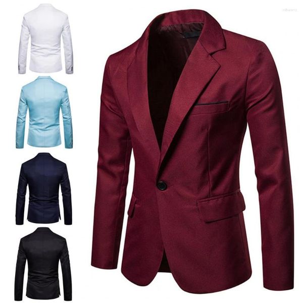 Herrenanzüge, stilvoller Herren-Blazer, männlich, Umlegekragen, Herbst-Winter, hübscher Revers-Anzug, Mantel, Jacke, bequem