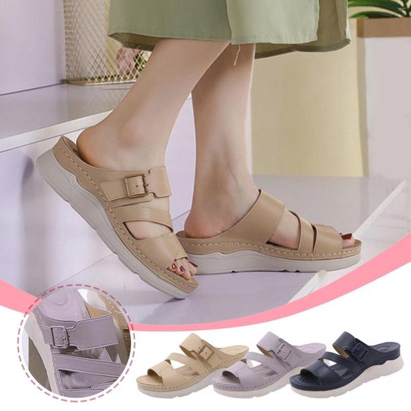 Hausschuhe Benutzerdefinierte Ortic Arch Support Tanga-Sandalen mit weichem, dickem H für Damen-Schuhe aus Schlangenleder Größe 5