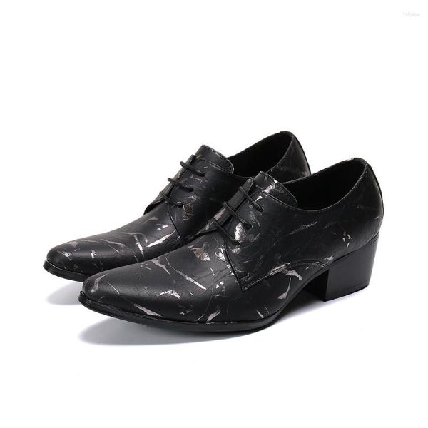 Платье обувь мужские высокие каблуки черные выпускные лоферы металлические носки бархатные тапочки Spike Wedding